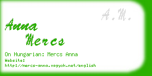 anna mercs business card